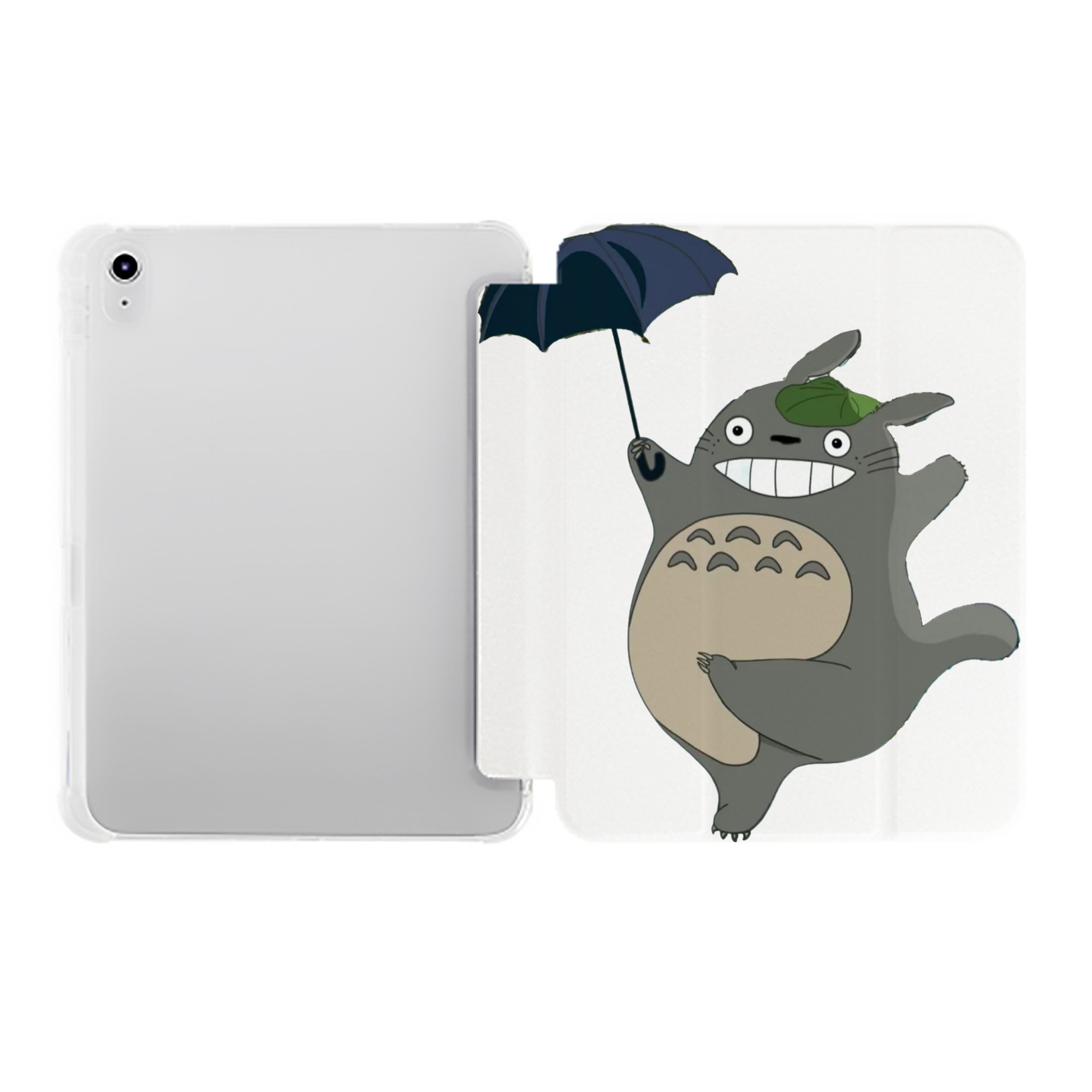 （画像用） となりのトトロ 草壁メイ 草壁サツキ My Neighbor Totoro Satsuki Kusakabe Mei Kusakabe IPad ケース ペン収納付き 三つ折りスタンド PUレザー×シリコン 対応機種9.5/10.5/10.9インチ